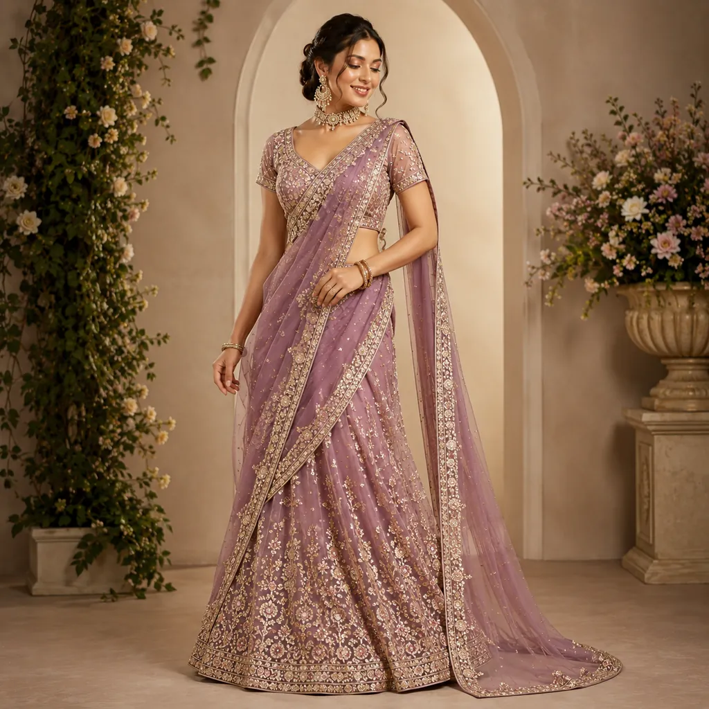 Saree Style Lehenga