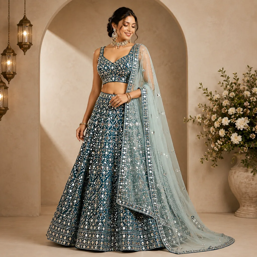 Mirror Work Lehenga