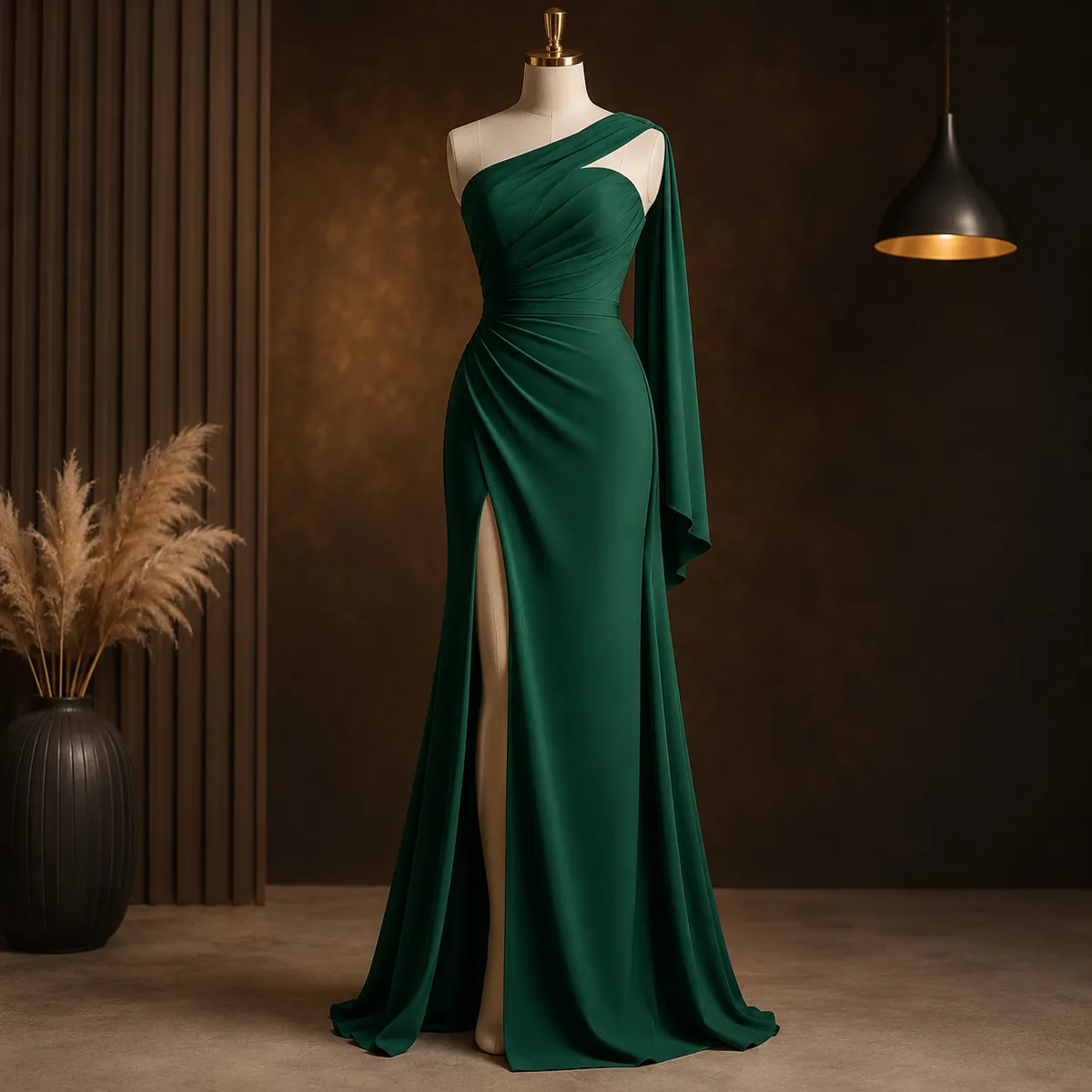 Slitted gown