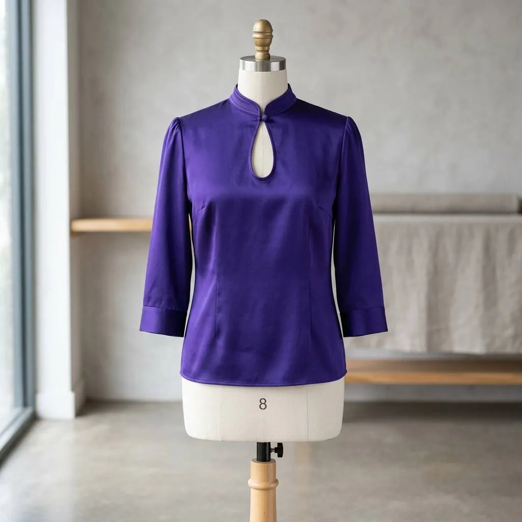 Keyhole Neck Blouse