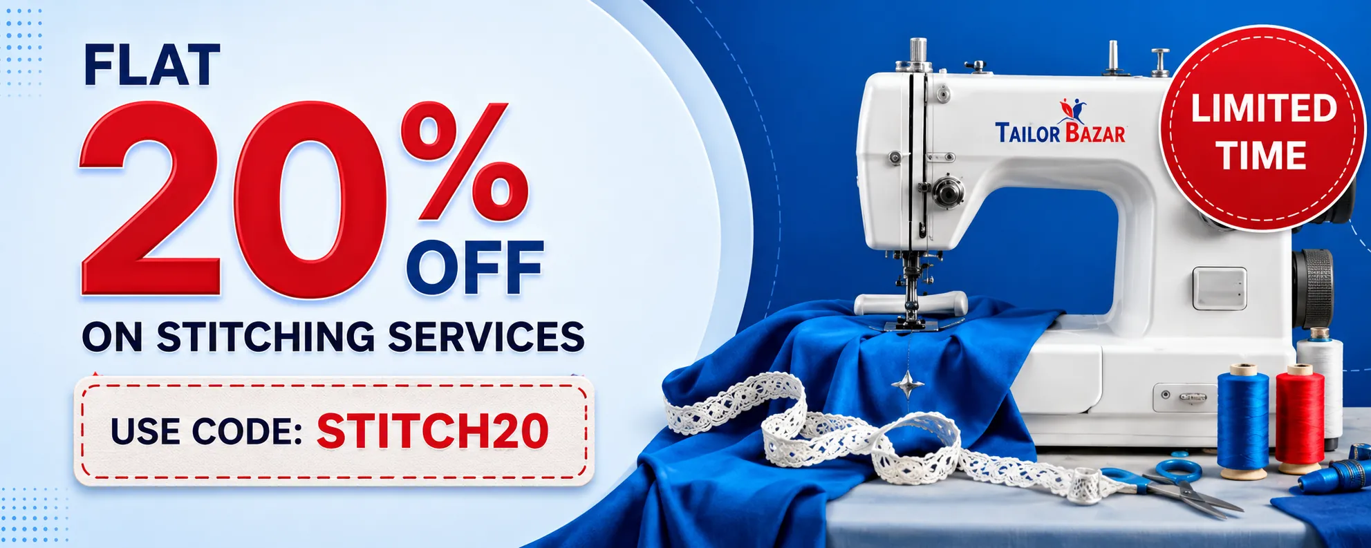 Stitching & Tailoring Offer Banner
